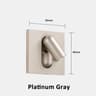 Adjustable Chrome Recessed Bedside Reading Wall Lamp With Switch 7