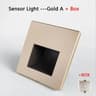 220V Recessed LED Radar Motion Sensor Stair Step Wall Light 12