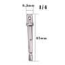 14Inch Hex Shank To Square Drive Socket Adapter Chrome Vanadium Steel 4