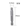 14Inch Hex Shank To Square Drive Socket Adapter Chrome Vanadium Steel 3