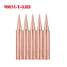 5Piece 900MT Pure Copper Soldering Iron Tips 4mm6mm Replacement Set 12