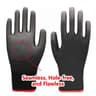 Black PU Coated AntiSlip Work Gloves For Gardening Automotive Repair And Machinery 1