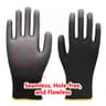 Black PU Coated AntiSlip Work Gloves For Gardening Automotive Repair And Machinery 7