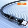 240W USBA To USBC Fast Charging Cable With LED Digital Display For Samsung Xiaomi Huawei 2