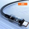 240W USBA To USBC Fast Charging Cable With LED Digital Display For Samsung Xiaomi Huawei 3
