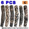 6PCS Tattoo Print Arm Sleeves Breathable Sun Protection Covers For Cycling And Outdoor Activities 3