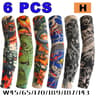 6PCS Tattoo Print Arm Sleeves Breathable Sun Protection Covers For Cycling And Outdoor Activities 8
