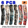 6PCS Tattoo Print Arm Sleeves Breathable Sun Protection Covers For Cycling And Outdoor Activities 11