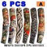 6PCS Tattoo Print Arm Sleeves Breathable Sun Protection Covers For Cycling And Outdoor Activities 1