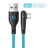 120W USB To TypeC Fast Charging Cable 90 Degree Right Angle Charger Cord 2