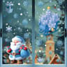 Festive Christmas Window Cling Stickers With Santa Snowman And Snowflakes 1