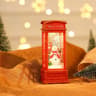 Vintage Christmas Phone Booth LED Light With Santa And Snowman 3