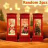 Vintage Christmas Phone Booth LED Light With Santa And Snowman 4