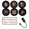 USB Christmas LED Projector Night Light With Santa And Reindeer Patterns 4