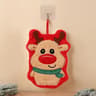 Cute Christmas Coral Fleece Hand Towel With Gingerbread And Snowman Designs 8