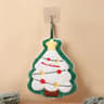 Cute Christmas Coral Fleece Hand Towel With Gingerbread And Snowman Designs 1