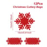12Piece Christmas Felt Cutlery Holders With Tree And Snowflake Designs 2