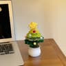Handmade Crochet Christmas Tree Ornament For Cozy Holiday Tabletop Decor 3