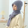 Womens Thickened Knit Winter Hat And Scarf Combo For Cozy Warmth 3