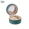 Mini Velvet Travel Jewelry Box  Portable Round Organizer For Rings Earrings  Necklaces 4