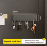 Magnetic Carbon Steel Door Storage Rack With Hooks For Entryway Organization 5