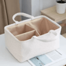 Large Capacity Teddy Fleece Diaper Storage Bag With Portable Carry Handle 5