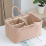 Large Capacity Teddy Fleece Diaper Storage Bag With Portable Carry Handle 4