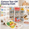 Cartoon Disposable Kitchen Cleaning Cloth Roll With 20 Absorbent Sheets 6