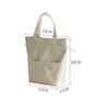 Japanese Style Drawstring Lunch Bag With Pocket For Portable Bento Storage 5