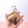 Mini Wooden Hangers With Stainless Steel Clips SpaceSaving Organizer For Pet Clothes And Accessorie 4