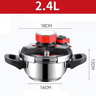 Stainless Steel Mini Pressure Cooker  18L24L With Glass Lid  OneHand Lock 5