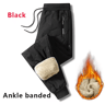 Mens Winter Fleece Sweatpants  Plush Thermal Plush Mens Pants With Waterproof  Windproof Protection 5
