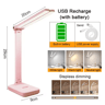 Foldable LED Desk Lamp  USB Rechargeable Table Lamp With 3Level Dimmable Foldable Touch Desk Light  6