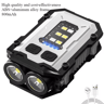 BALDR Pocket Torch Flashlight  Rechargeable EDC Mini Flashlight With Magnetic COB Work Light LED Ke 8