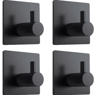 4 Pcs Stainless Steel Wall Hooks  Adhesive Bathroom Robe Hooks  MultiPurpose Hanger Hooks For Towel 3