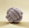 KnotCushion Woven Ball Pillow With Backrest  Decorative Round Knot Cushion For Sofa  Bedroom 8