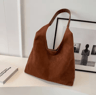 Autumn And Winter Vintage Suede Shoulder Bag Large Capacity Casual Commuter Handbag For Women 7