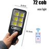 Solar 234 LED Outdoor Motion Sensor Flood Light  Super Bright RemoteControlled Wall Security Lamp 6