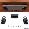 Under Desk Metal Laptop Mount Shelf Holder With AntiScratch Silicone For Mac Mini MacBook Keyboard 6