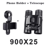 900x25 HD Zoom Binoculars Portable BAK4 Prism Binoculars Folding Long Range Outdoor Telescope For C 8
