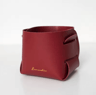 Foldable PU Leather Desktop Storage Tray Nordic Leather Key Organizer Tray For Desk Entryway Makeup 5