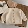 Unisex Baby Knit Sweater Solid Color Toddler Round Neck Knitted Pullover 6