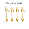 KittySip 304 Stainless Steel Cat Spoon Set  Cute Hanging Coffee Stirring Spoon 24PCS 6