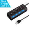 HighSpeed USB 20 Hub Splitter  47 Port Multi USB Expander With LED Switch For PC  Laptop 5