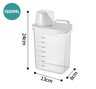 Refillable Laundry Detergent Dispenser With Scale  Clear MultiPurpose Storage Container 5