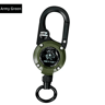 SecureClip Retractable Steel Wire Keychain With Carabiner Reel 5