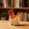 HandCarved Wooden Rooster  Hen Figurine Set  Rustic Farmhouse Decor 4