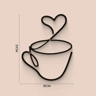 Minimalist Black Metal Coffee Cup Wall Art Decor For Kitchen Cafe And Coffee Bar 4