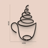 Minimalist Black Metal Coffee Cup Wall Art Decor For Kitchen Cafe And Coffee Bar 5