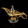 Vintage Aladdin Genie Lamp Ornament  Retro Metal Fantasy Home Decor 4